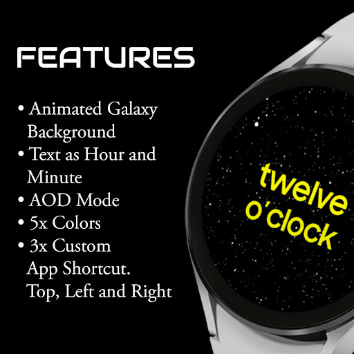 Galaxy Text Time Watch Face