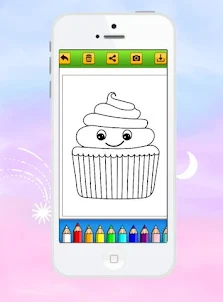 Pixeame Cupcake Coloring Book 