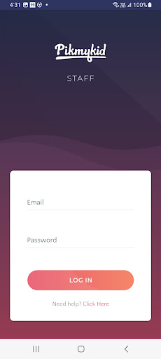 Android application Pikmykid Staff screenshort