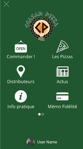 Android application Ceasar Pizza screenshort