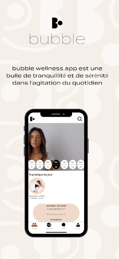 Android application Bubble Wellness screenshort