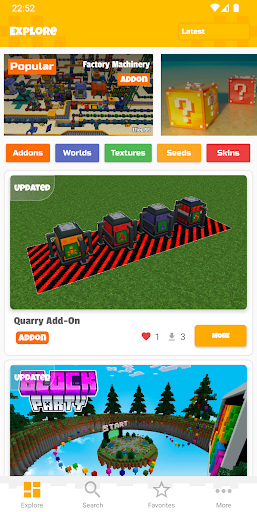 Android application Addons for Minecraft Bedrock screenshort