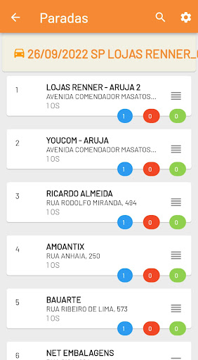 Android application Carriers Driver 2.0 screenshort