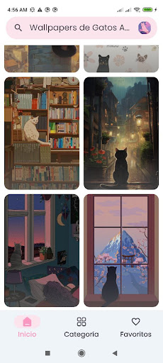Android application Aesthetic Cats Wallpapers screenshort