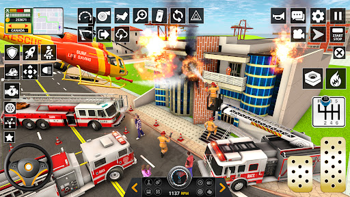 Firefighter Rescue Truck Game Screen 2