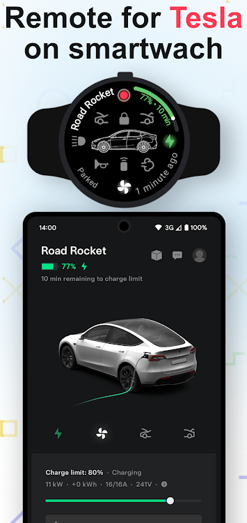 Teswear: Watch app for Tesla - 1.6 - (Android)