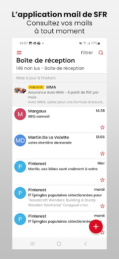 Screenshot of SFR Mail