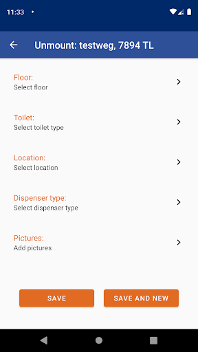 CaluClean Disp. Registration Screen 3