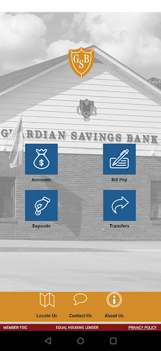 Android application Guardian Savings Bank screenshort