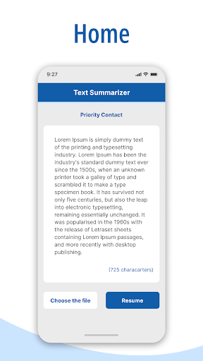 Text summarizer Screen 2