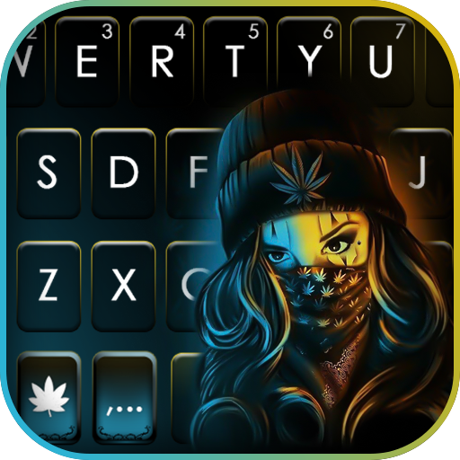 Gangster Mask Girl Keyboard Ba logo