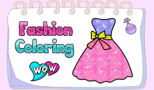 Glitter Dress Fashion Coloring