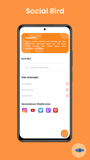 Android application Social Bird - Name Finder screenshort