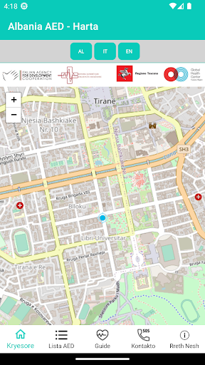 Android application Albania AED screenshort