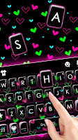 screenshot of Shiny Neon Hearts Theme