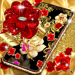 Download Gold Gift Love Flowers Picture