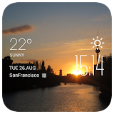 Sunset weather widget/clock icon