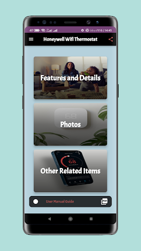 Android application Honeywel wifi thermostat guide screenshort