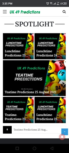 UK 49 Predictions Screen 3