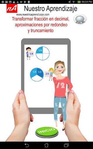 Android application Transformar Fracción a Decimal screenshort