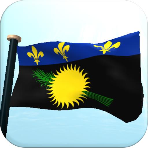 Guadeloupe Flag 3D Wallpaper logo