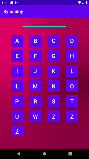 Android application Synonimy screenshort