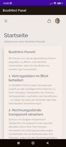 Android application BootHtml Panel screenshort
