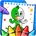 Cover Image of Download Pj heroes coloring catboy mask  APK