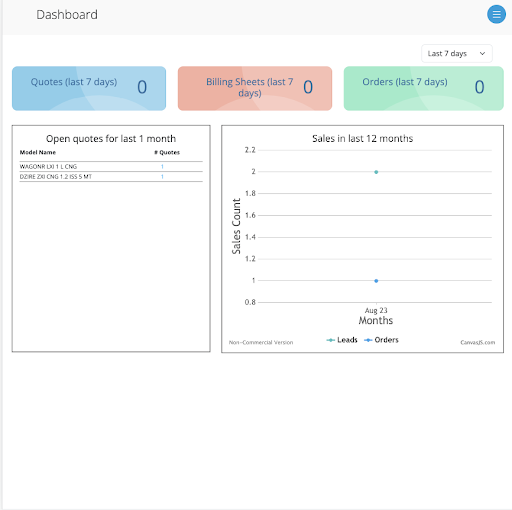 Quote Management Tool Screen 2