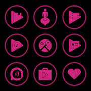 Pink On Black Icons By Arjun Arora  Icon