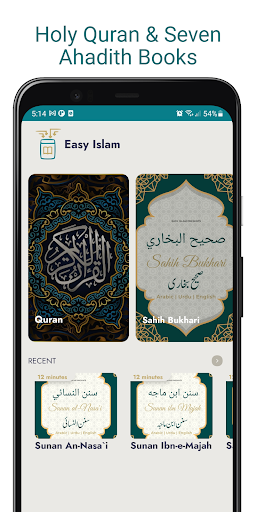 Android application Easy Islam - Quran & Ahadith screenshort