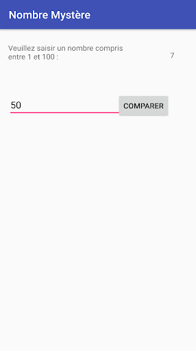 Android application Mystery Number screenshort