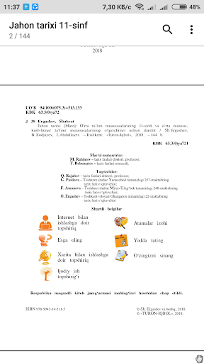 Jahon tarixi 11-sinf
