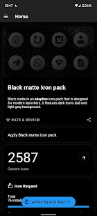 Black muted adaptive icon pack