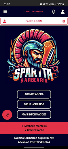 Android application Spartta Barbearia screenshort
