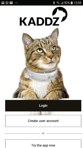 Android application KADDZ GPS cat collar screenshort