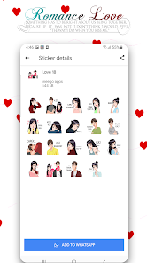 Screenshot 15 Couple Love Romance Sticker Pa android