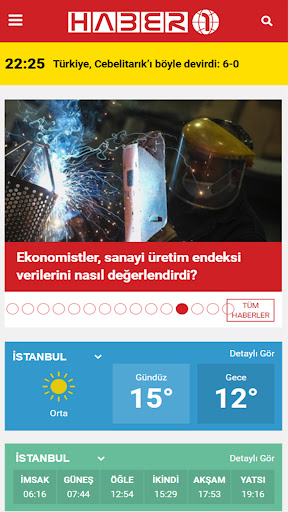Android application Haber1.com screenshort