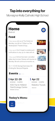 Android application Monsignor Kelly Catholic High screenshort
