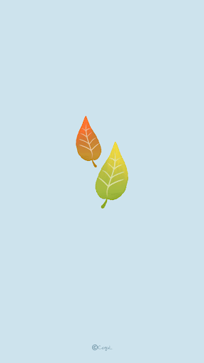 Android application 카카오톡 테마 - 가을잎_베이비블루 (카톡테마) screenshort