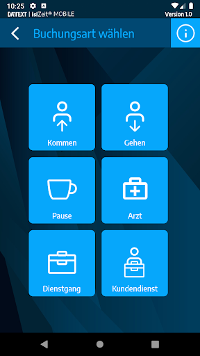 isiZeit Mobile Screen 2