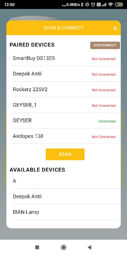 GeyserBLEControl Screen 2