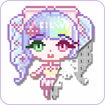 Cover Image of 下载 Pixel Art Unnie Doll Games Coloring 1.2 APK