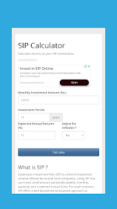 SIPGrow - Your SIP Calculator
