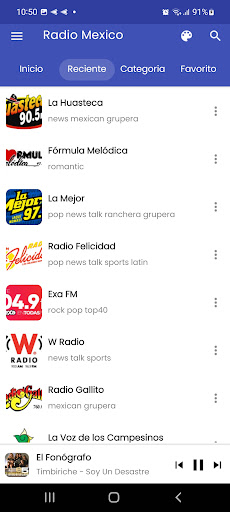 Android application Radio en vivo Mexico screenshort