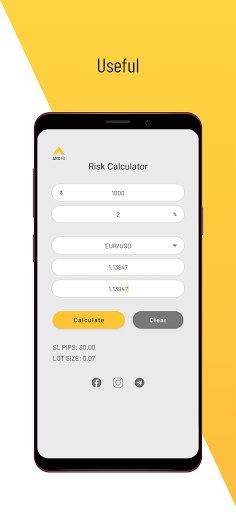 Arc Fx Risk Calculator Screen 3
