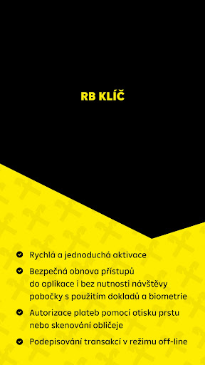 Android application RB Klíč screenshort