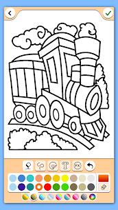 Train game: coloring book. For PC installation