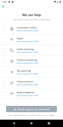 Infinity Wealth Portal Screen 3
