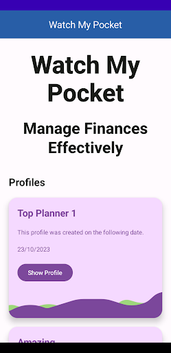 Android application Watch My Pocket screenshort